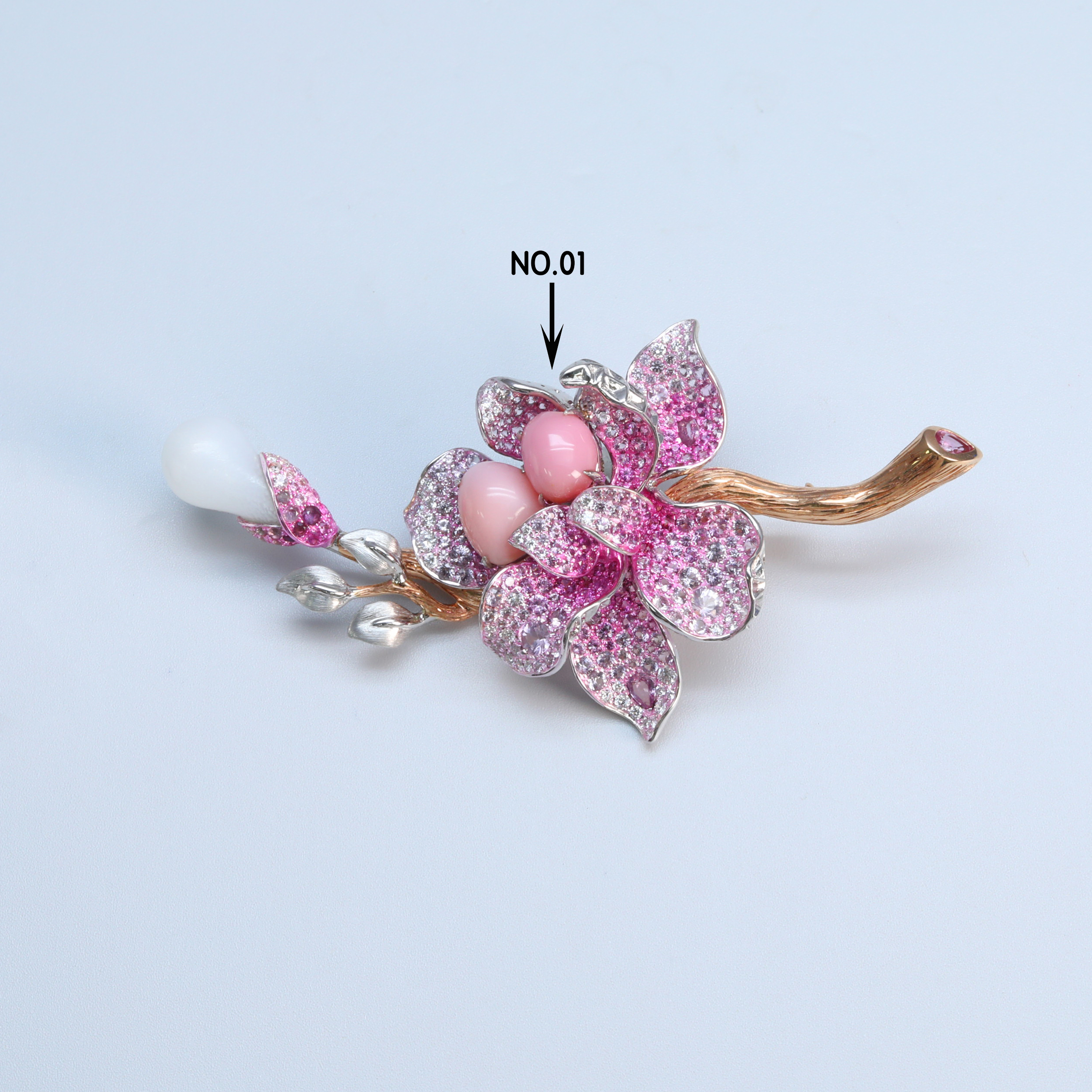 Natural Conch Pearl · Flamingo Pink · Vivid Pink